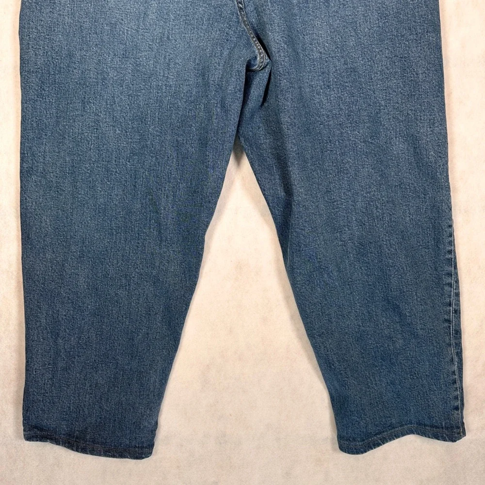 Lands' End Jeans Mens 46T Square Rigger Blue Excellent Straight Leg Denim